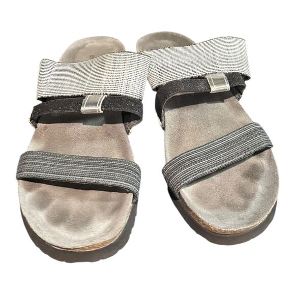 Naot Women’s Brenda Gray Wedge Sandals Size 40 US 9 Comfort Casual Slip On Shoe - Picture 4 of 9